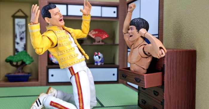 La increíble amistad de Bruce Lee y Freddie Mercury Bruce lee freddie mercury friends twitter action figures
