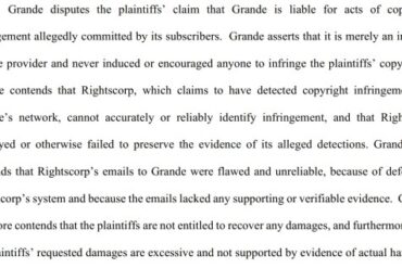 Cox communications record labels lawsuit appeal 1 billion piracy isp charter