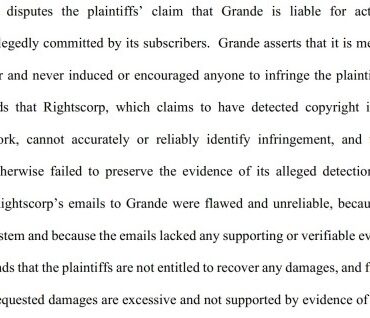 Cox communications record labels lawsuit appeal 1 billion piracy isp charter