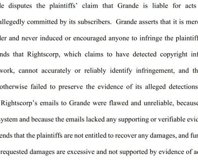 Cox communications record labels lawsuit appeal 1 billion piracy isp charter