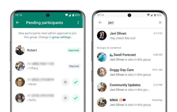New whatsapp group update for admins