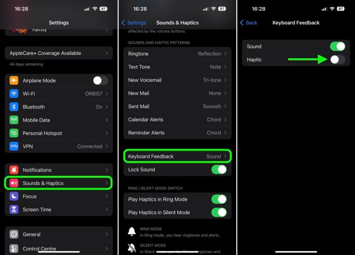 Google gboard keyboard haptic feedback ios vibration feature