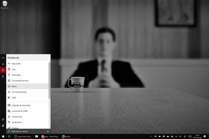 Spotify xbox one cortana controls personalized playlists