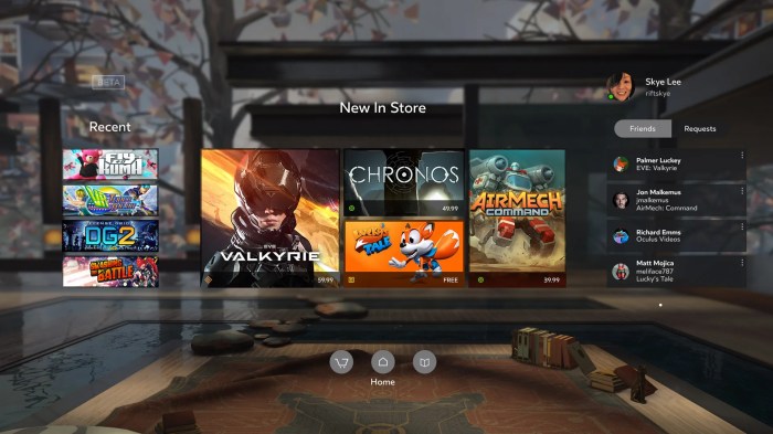 Oculus home rift gear vr gaming achievements