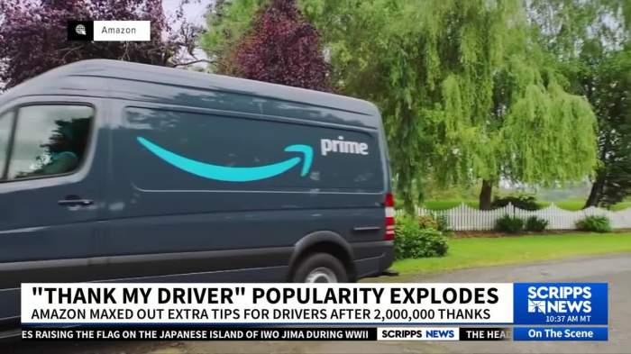 Amazons thank my driver feature is back