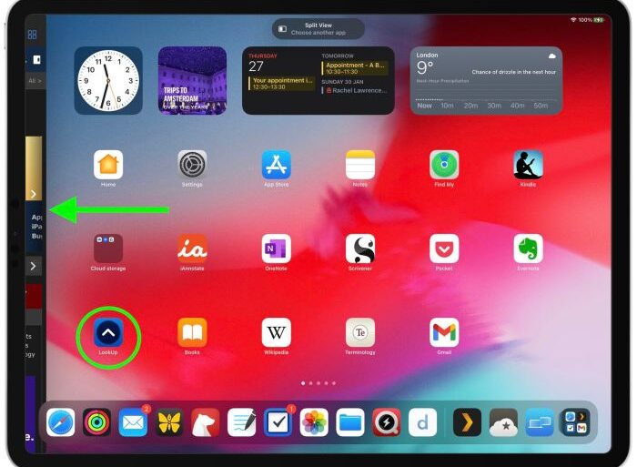 Airmail ipad app split screen