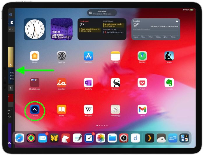 Airmail ipad app split screen
