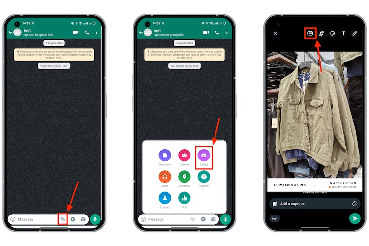 Whatsapp send hd photos