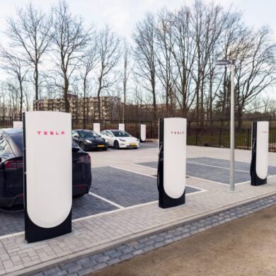 Tesla v4 supercharger ev first specs rollout