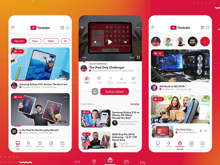 Youtube mobile app desktop new logo updates changes