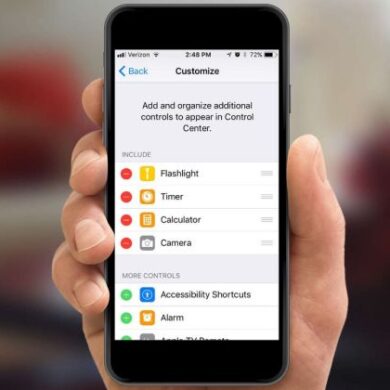 Apple ios 11 control center