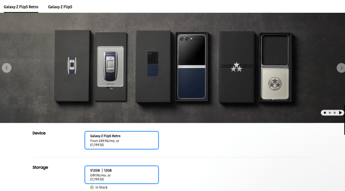Samsung galaxy z flip 5 retro announced