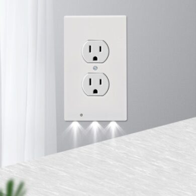 Get a 5 pack of outlet covers with nighttime safety lights for 13