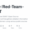 Open source active reconnaissance red team