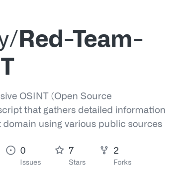 Open source active reconnaissance red team