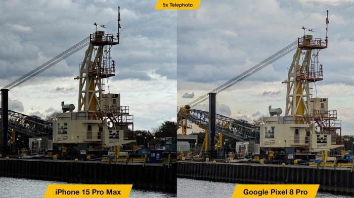 Pixel 9 pro xl vs iphone 15 pro max display cameras and key specs compared