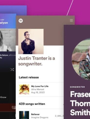 Spotify search songwriter pages clickable credits