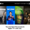 Apple free tv plus service trials extended