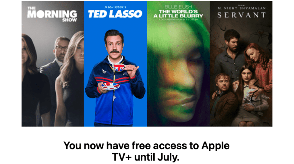 Apple free tv plus service trials extended