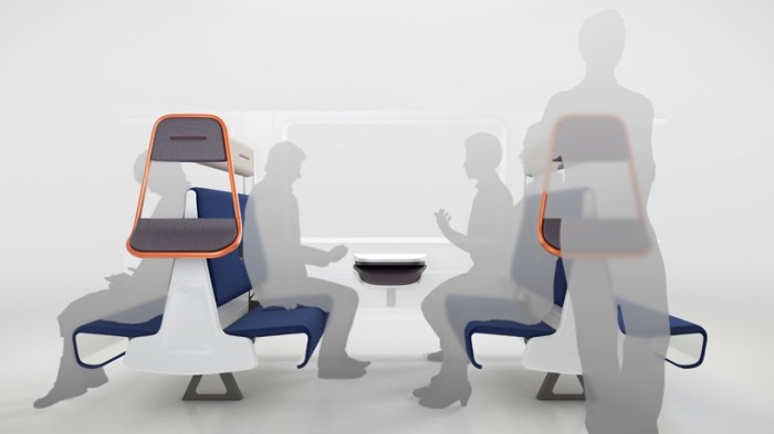 Train seat adjustable more passenger commute priestmangoode