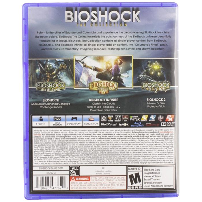 Bioshock remastered collection ps4 xbox one pc